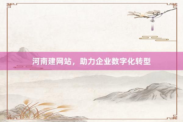 河南建网站，助力企业数字化转型