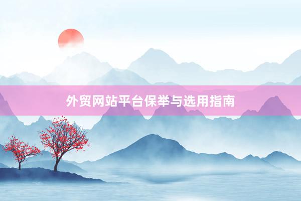 外贸网站平台保举与选用指南